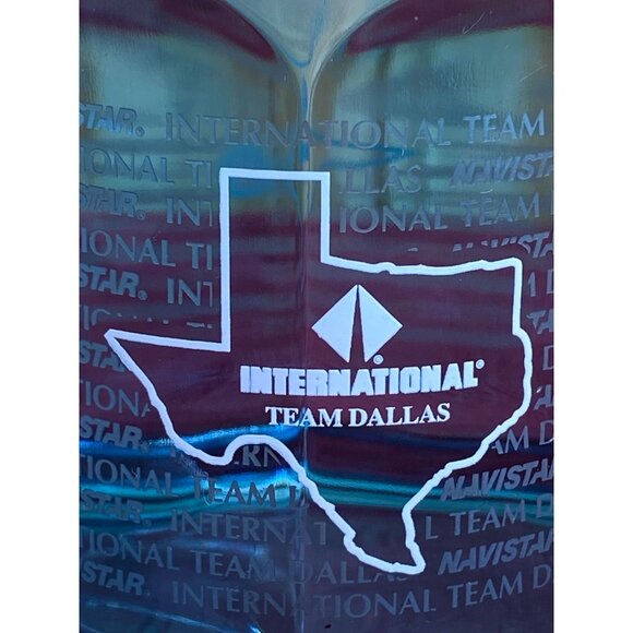 International Logo Team Dallas Texas Truck Tractor Semi Blue Glass Coffee Mug Na - Picture 2 of 10